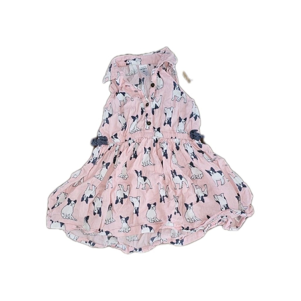 Carter's Pink Sleeveless DRESS with Black/White Dogs‎ 3t #51